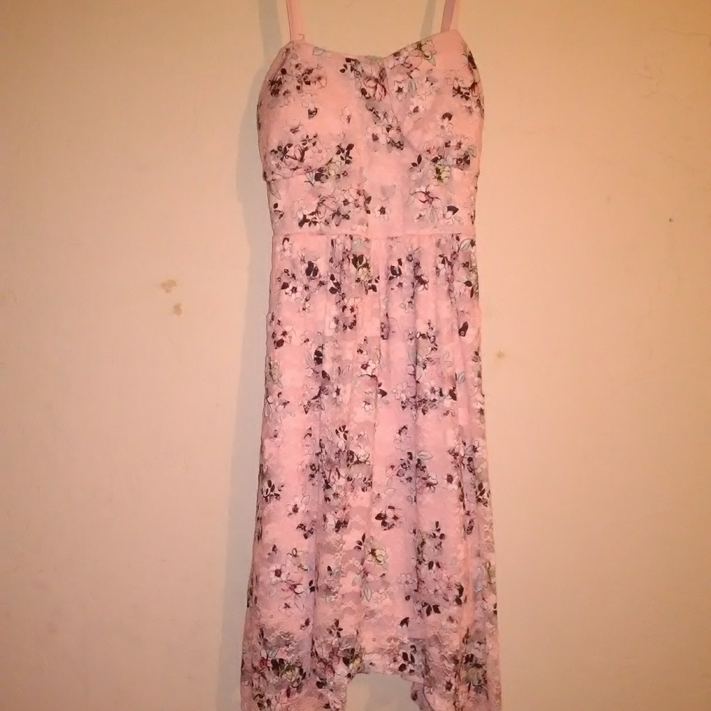 Pink floral design dress